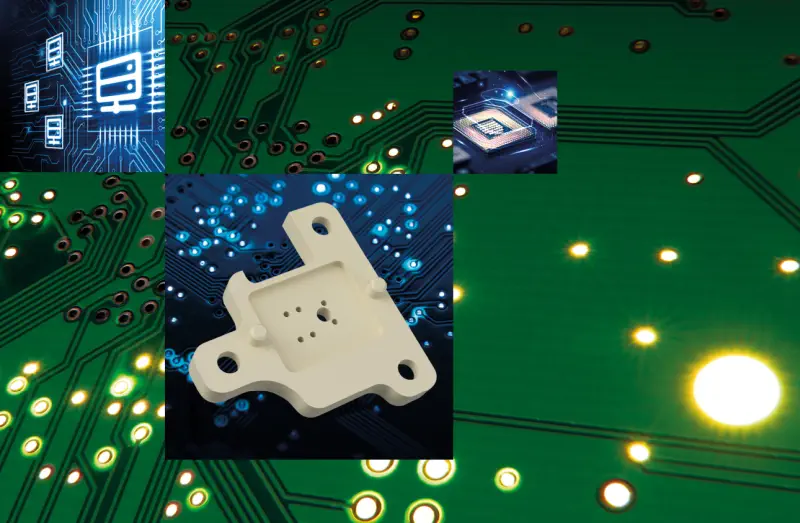 Cover for article on plastic sockets for microprocessor testing